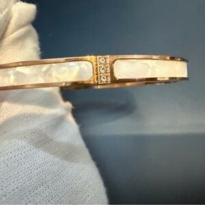 Chic Gold and White Bracelet